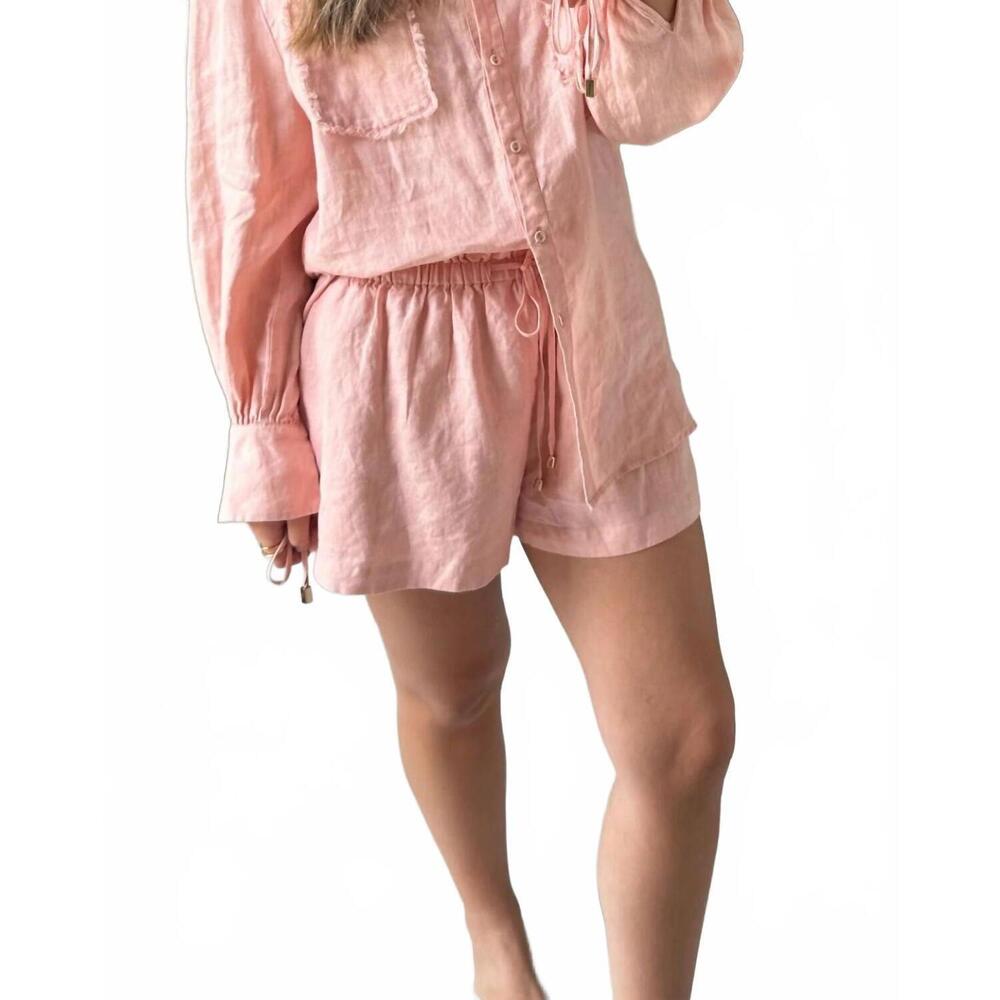 NEW STRAWBERRY PARIS lyn lightweight short in peach